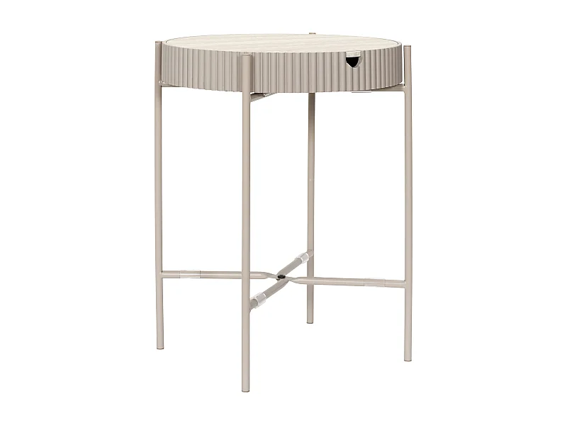 Table Rangement Terra Nova Blanc, Beige
