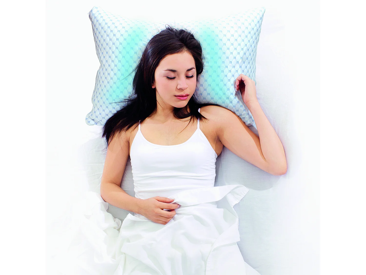 Oreiller Rafraîchissant 68x50cm Ferme en Fibres de Polyester