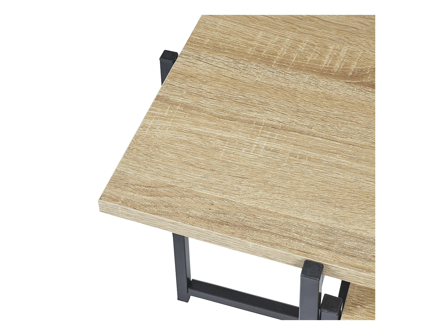 Table Gigogne X2 Loka Marron, Noir