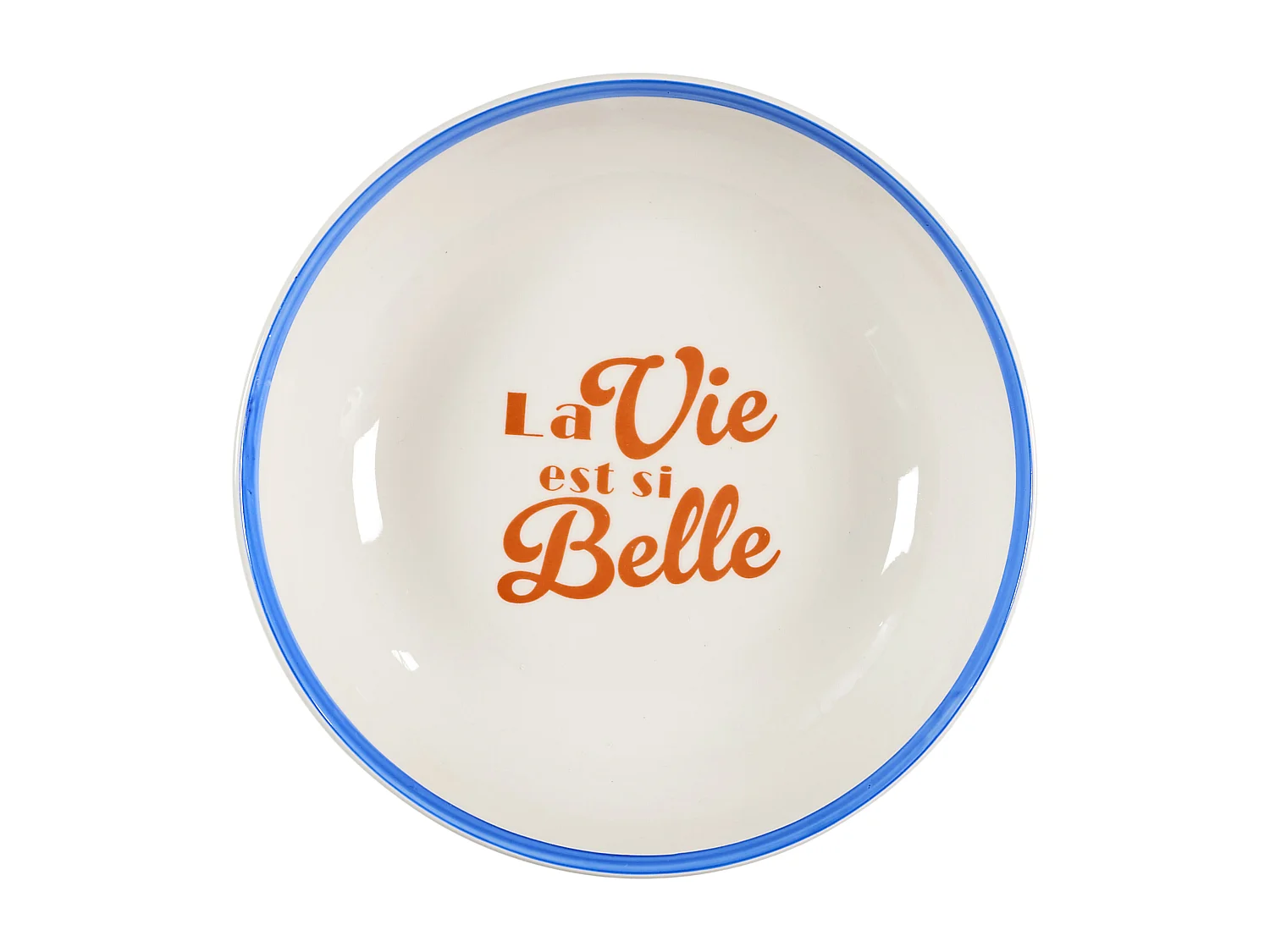 Assiette Creuse X4 Dolce Vita D20cm Orange, Bleu, Rose