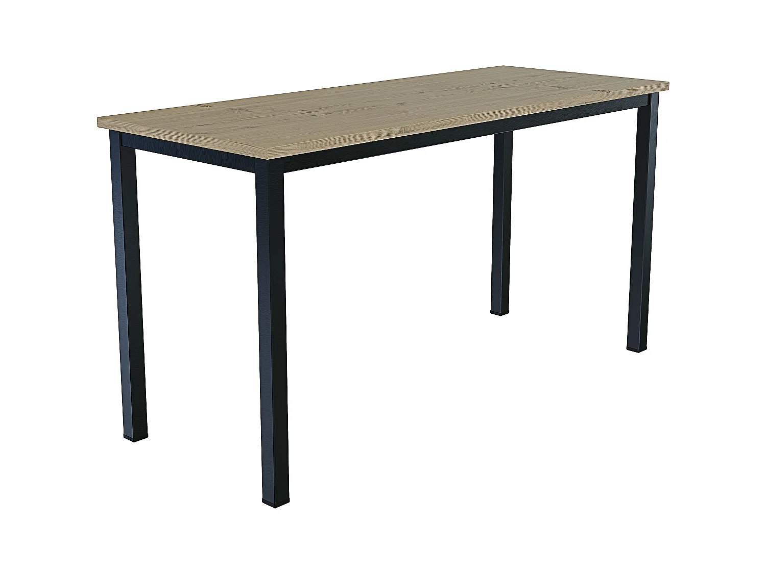 Scrivania Tavolo Da Computer PC In Legno Gambe In Metallo Scrittoio Desk Ufficio Studio Cameretta Soggiorno Design Moderno 138x55x73 Cm Nero E Rovere