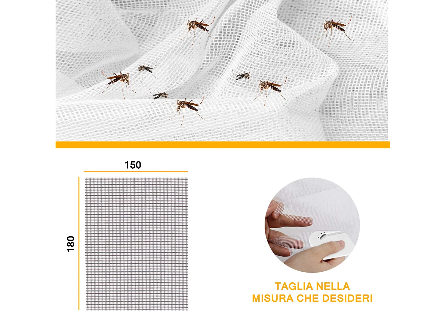 2 Zanzariere Adesive Per Finestra Zanzariera Finestre Con Nastro Adesivo Taglierino Dimensioni Regolabili Facile Installazione 150 x 180 Cm Nero