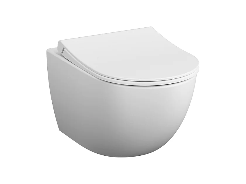 WC suspendu sans bride VITRA Sento blanc mat + abattant