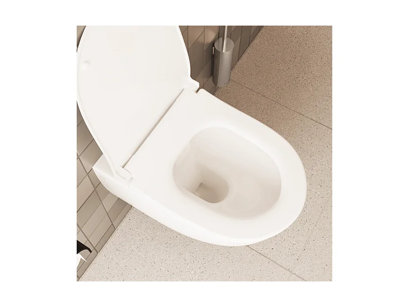 WC suspendu sans bride VITRA Sento blanc mat + abattant