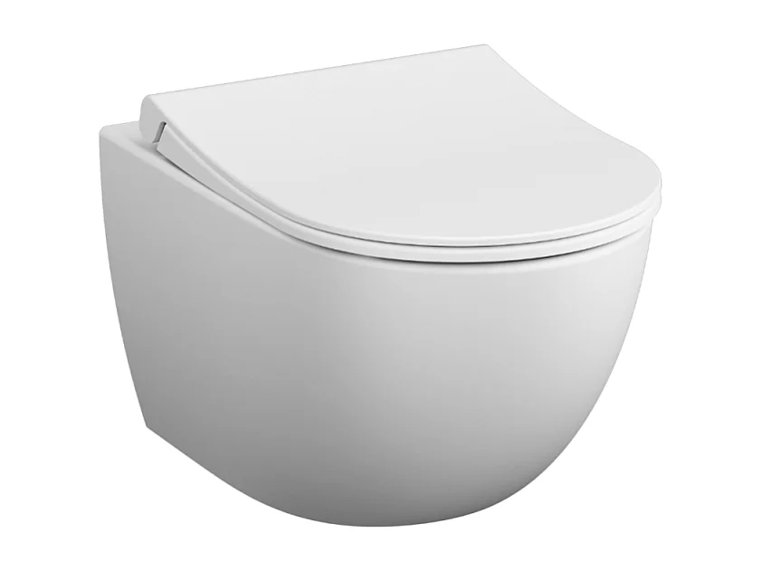 WC suspendu sans bride VITRA Sento blanc mat + abattant