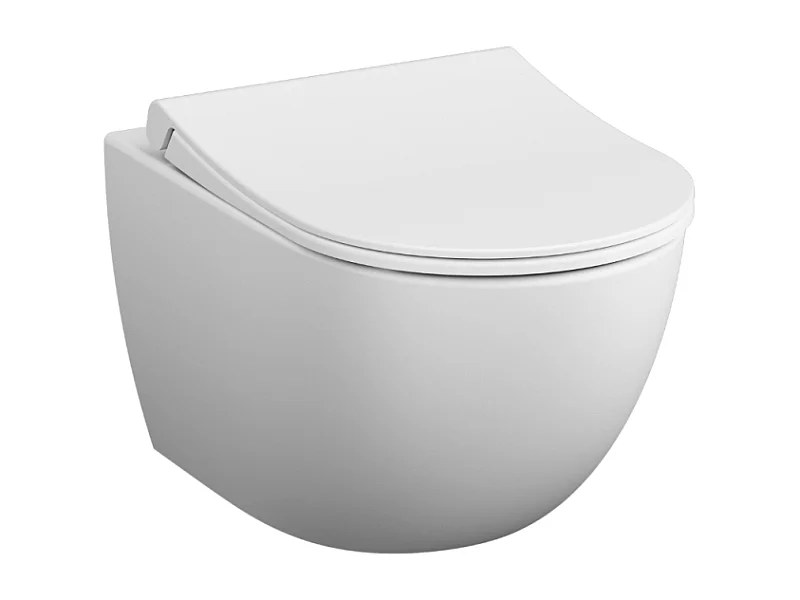 WC suspendu sans bride VITRA Sento blanc mat + abattant