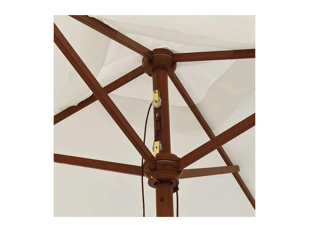 Parasol de jardin avec bois marron 198 x 198 x 231 cm 02_0008353