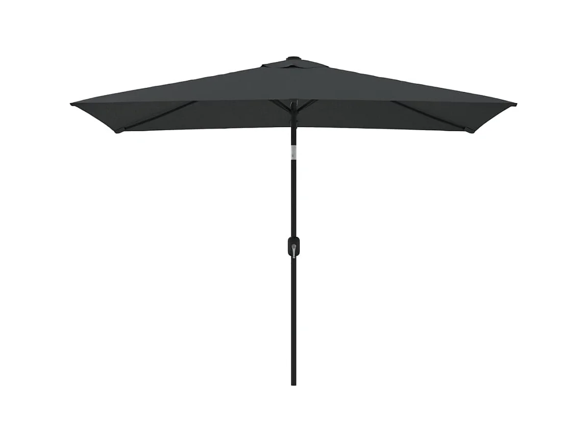 Parasol avec mât en métal argentée 300 x 200 x 252 cm 02_0008132