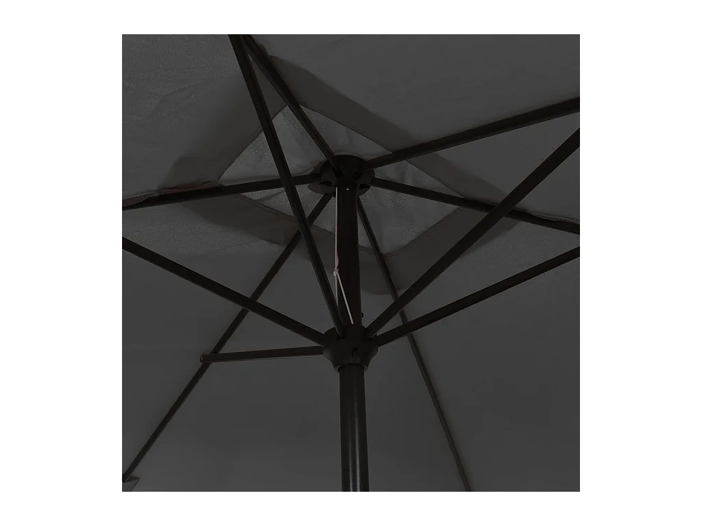 Parasol avec mât en métal argentée 300 x 200 x 252 cm 02_0008132