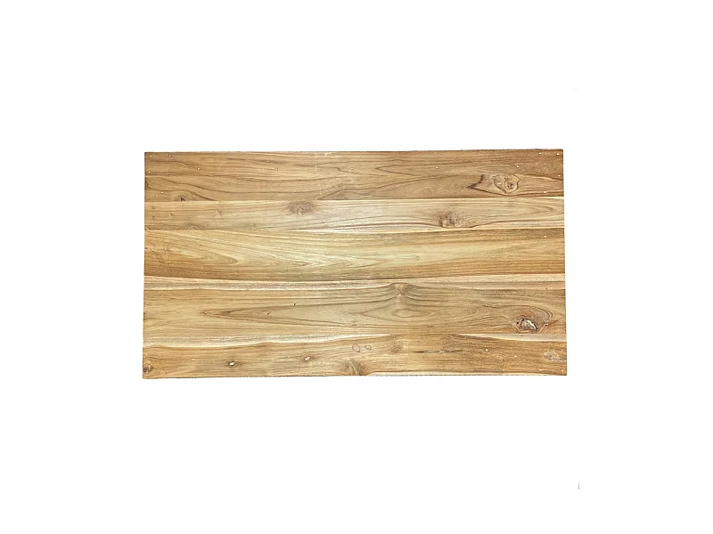 Table basse rectangulaire 110 cm 2 plateaux bois teck – APHRODITE