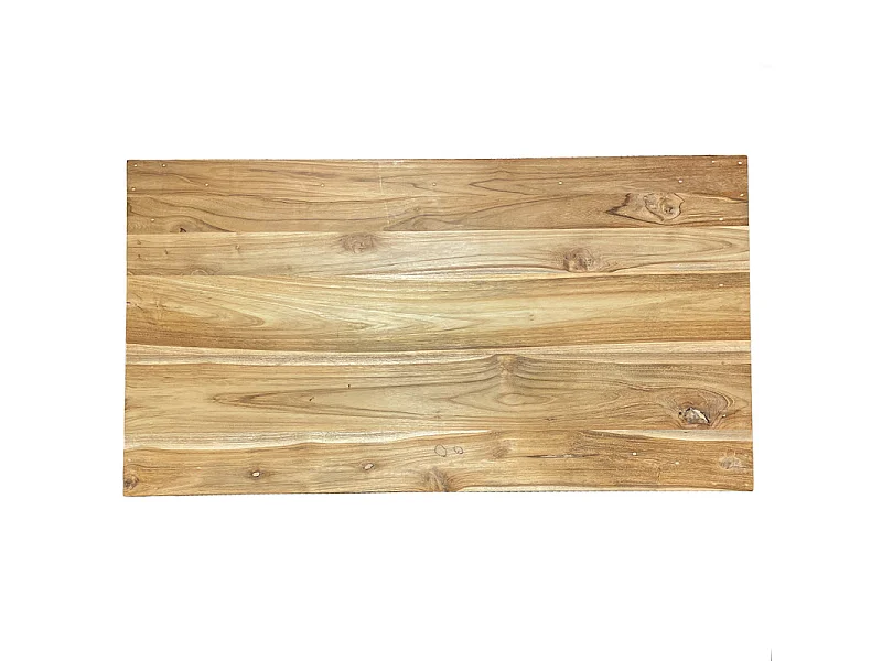 Table basse rectangulaire 110 cm 2 plateaux bois teck – APHRODITE