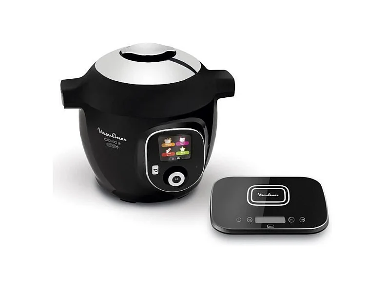 MOULINEX CE859800 Multicuiseur intelligent COOKEO + Connect avec Balance et Moule de cuisson inclus - 6L - 200 recettes - Noir