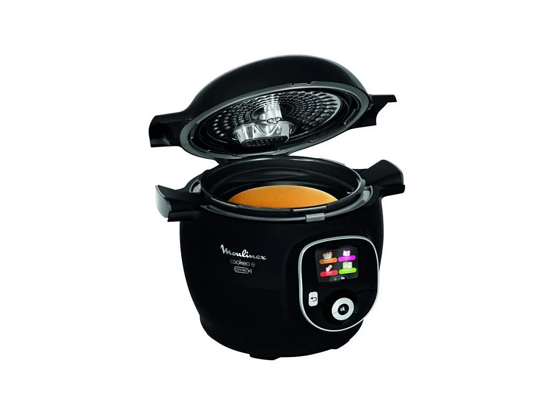 MOULINEX CE859800 Multicuiseur intelligent COOKEO + Connect avec Balance et Moule de cuisson inclus - 6L - 200 recettes - Noir