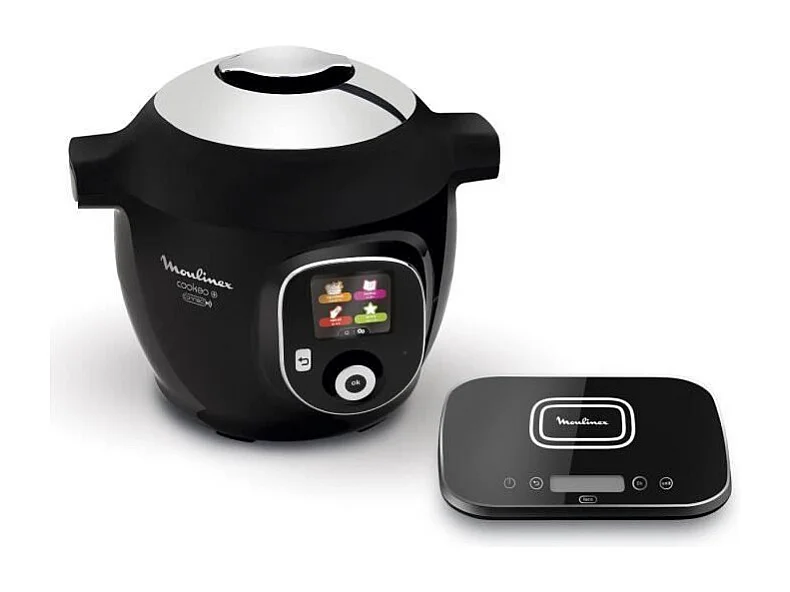 MOULINEX CE859800 Multicuiseur intelligent COOKEO + Connect avec Balance et Moule de cuisson inclus - 6L - 200 recettes - Noir