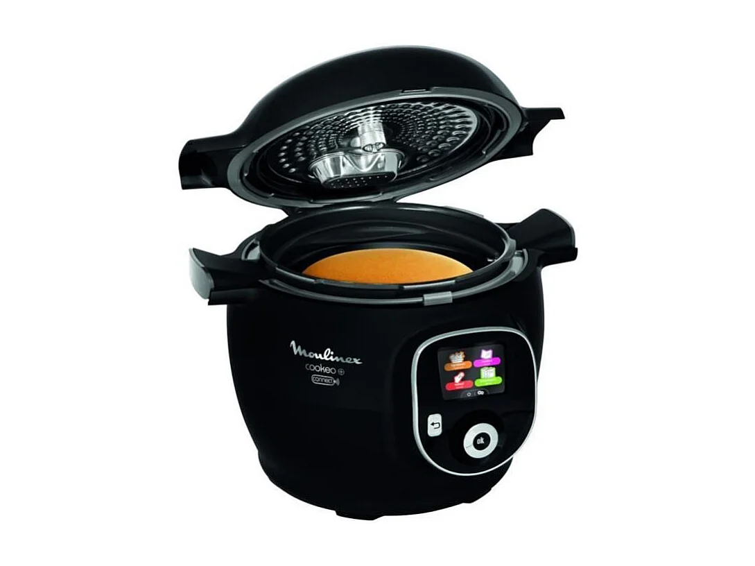 MOULINEX CE859800 Multicuiseur intelligent COOKEO + Connect avec Balance et Moule de cuisson inclus - 6L - 200 recettes - Noir
