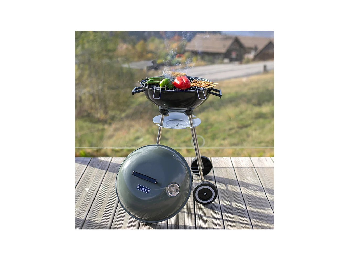 Barbecue à charbon ELEGANCE kaki