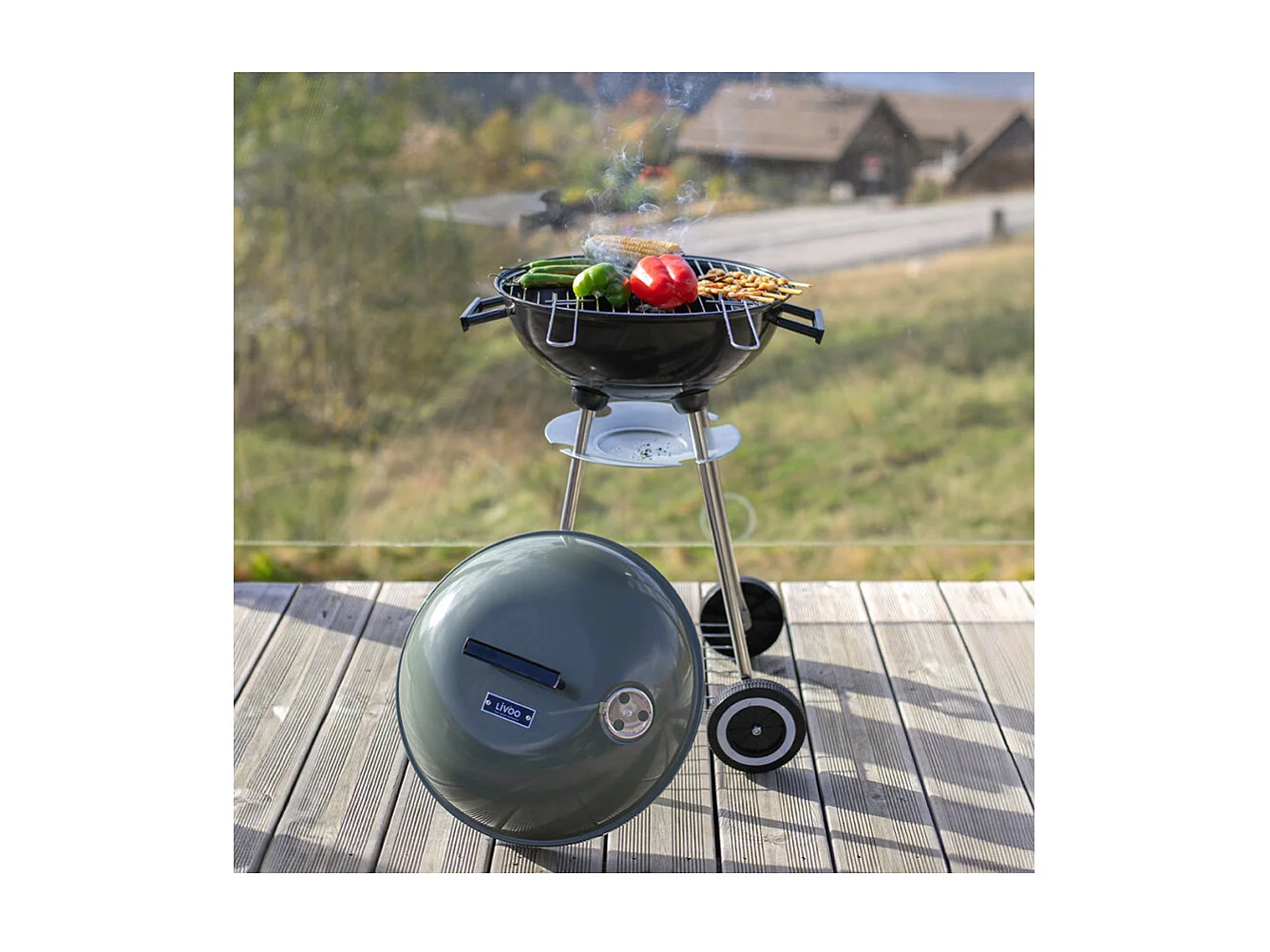 Barbecue à charbon ELEGANCE kaki