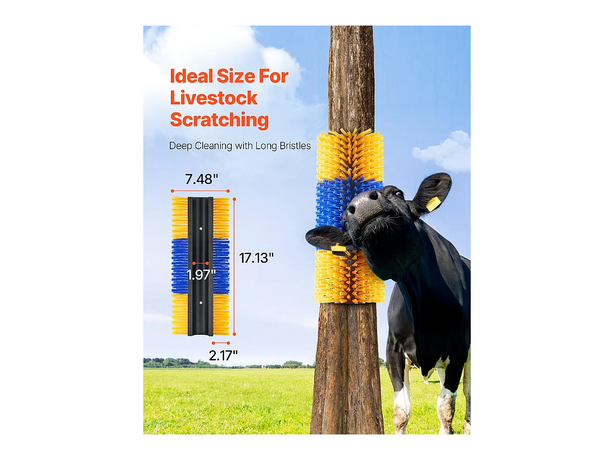 Brosses à Gratter SucceBuy Lot de 3 pour Bétail 43cm Grattoir pour Chevaux et Vaches pour Soulager les Démangeaisons