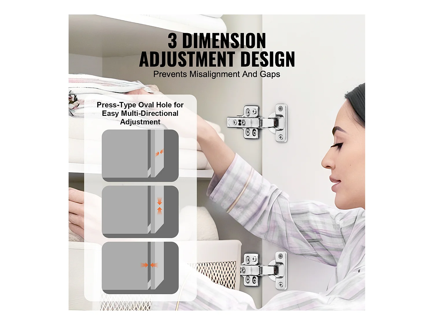 Charnières de Porte d'Armoire à Fermeture Douce SucceBuy, Pour Type Sans Cadre Superposition Complète 50 Paquets