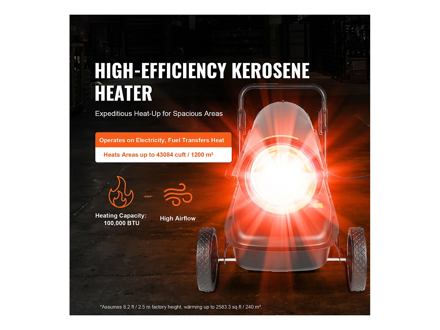 Chauffage SucceBuy au Kérosène/Diesel Haute Puissance - Économe en Énergie et Polyvalent