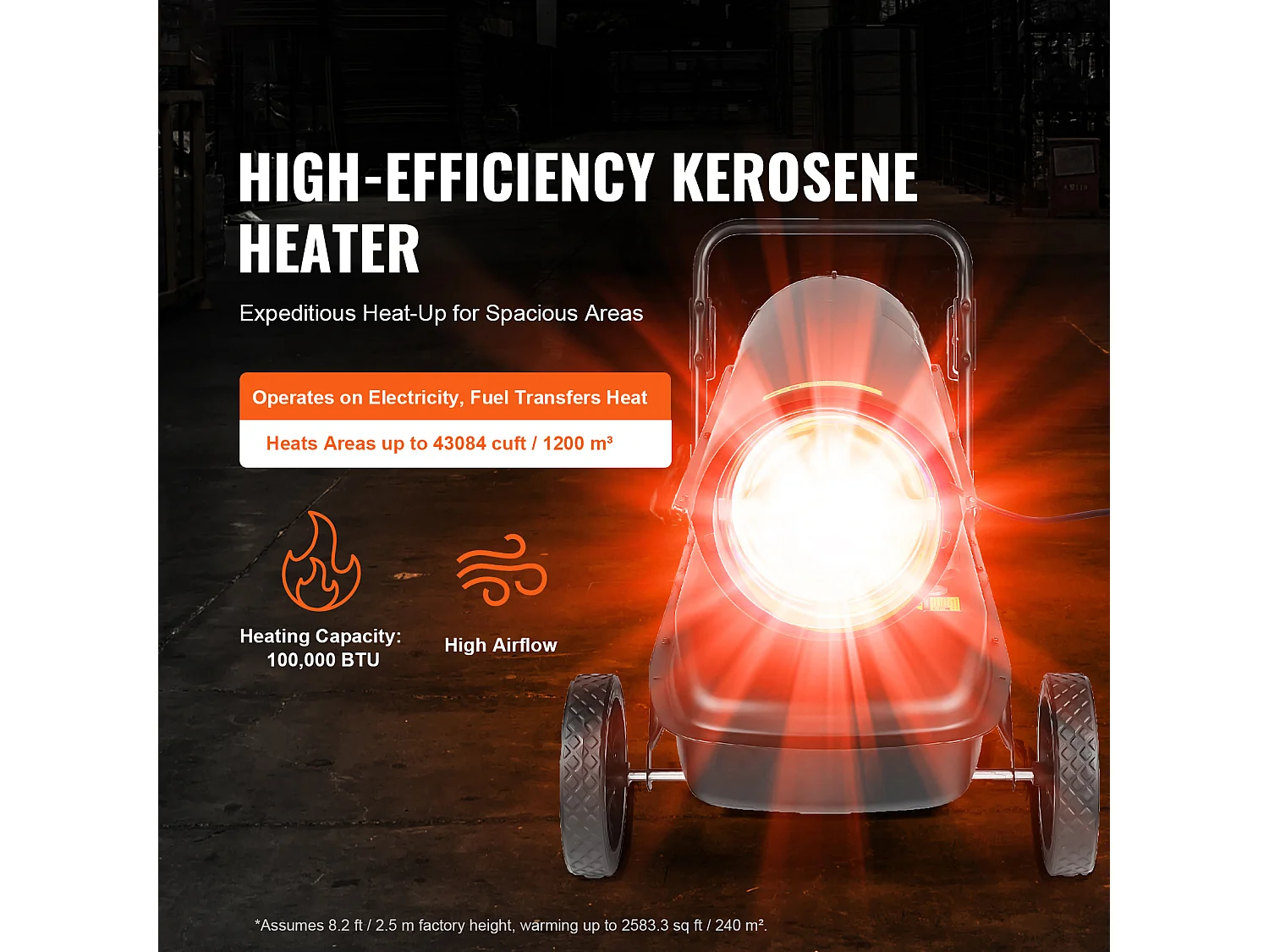 Chauffage SucceBuy au Kérosène/Diesel Haute Puissance - Économe en Énergie et Polyvalent