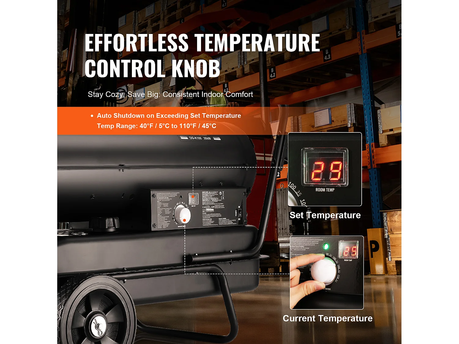 Chauffage SucceBuy au Kérosène/Diesel Haute Puissance - Économe en Énergie et Polyvalent