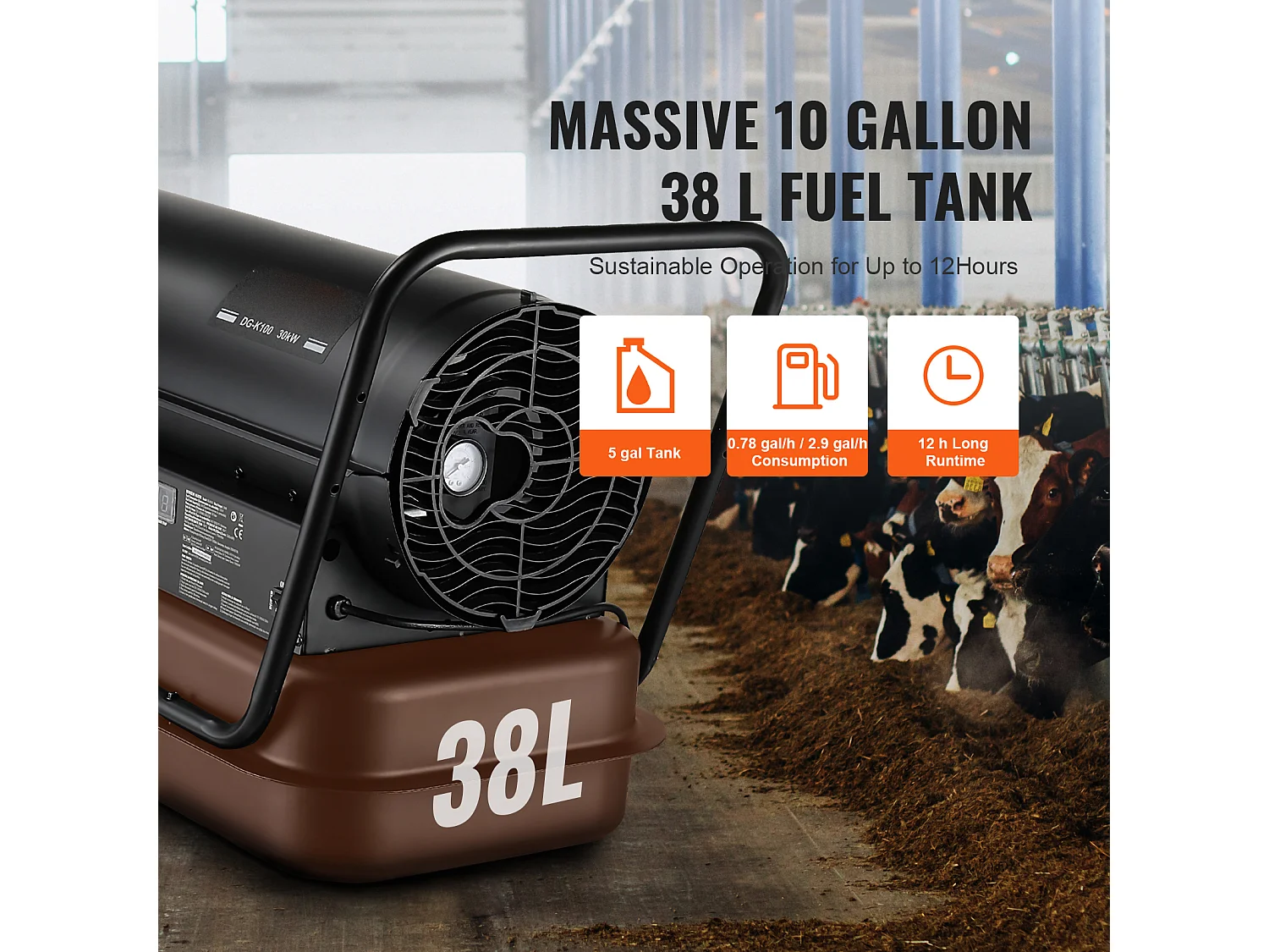 Chauffage SucceBuy au Kérosène/Diesel Haute Puissance - Économe en Énergie et Polyvalent