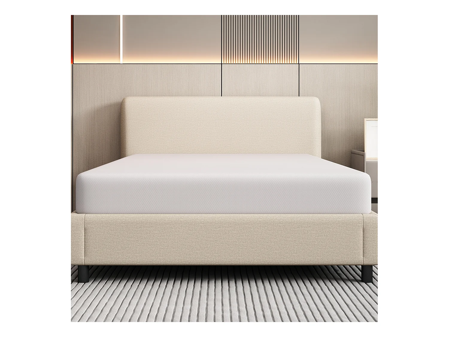 Matelas confortable - 90 x 200 cm - avec particules antidérapantes - respirant et durable - Mousse - blanc