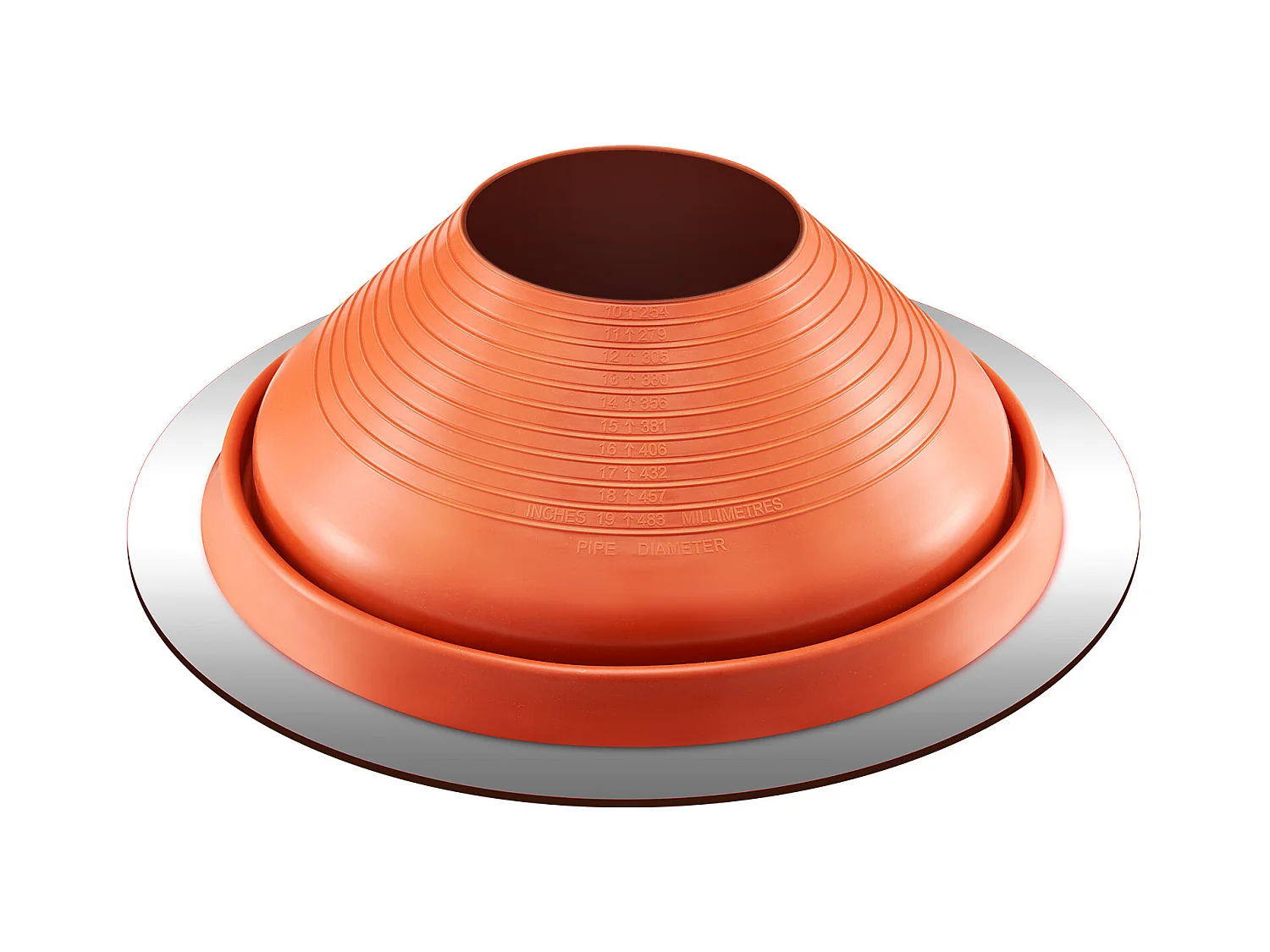 Soufflet de Solin de Tuyau SucceBuy de Toit en Silicone Rouge pour Tuyau de 25 à 48cm Haute Température