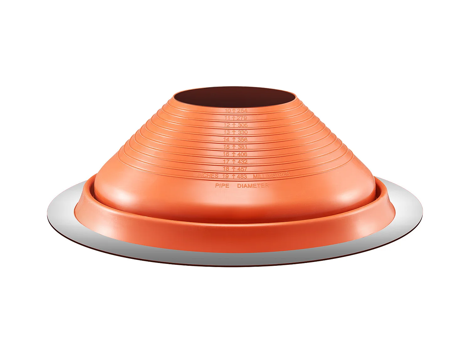 Soufflet de Solin de Tuyau SucceBuy de Toit en Silicone Rouge pour Tuyau de 25 à 48cm Haute Température