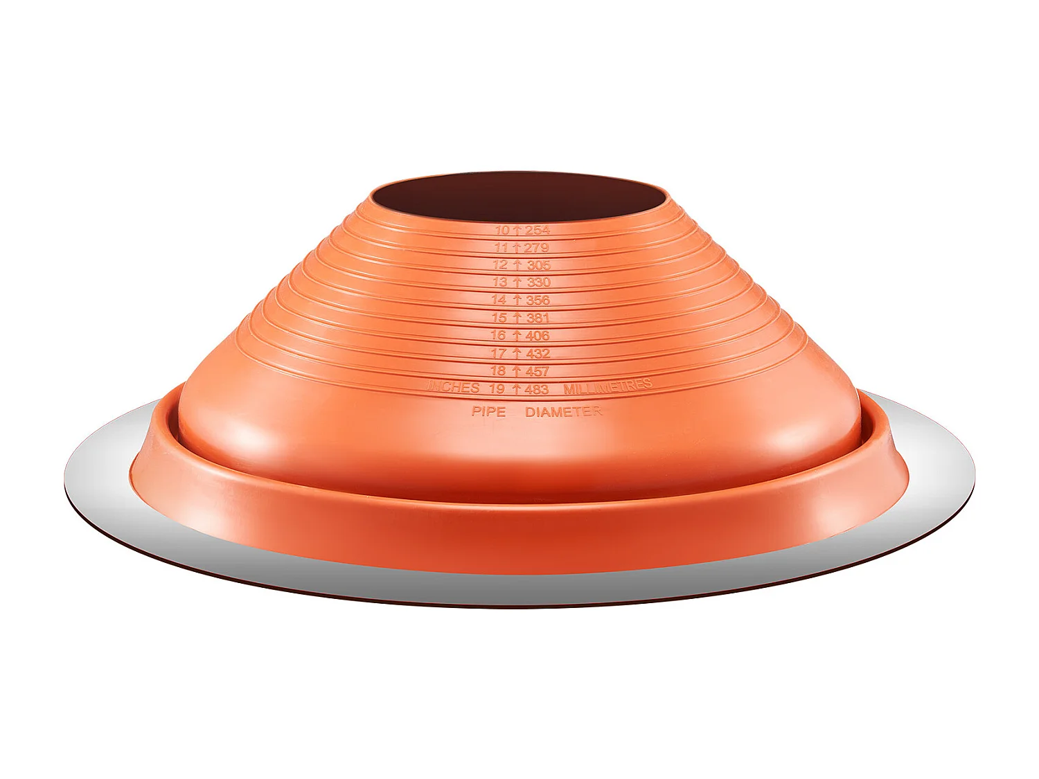 Soufflet de Solin de Tuyau SucceBuy de Toit en Silicone Rouge pour Tuyau de 25 à 48cm Haute Température