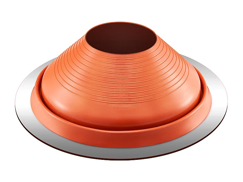 Soufflet de Solin de Tuyau SucceBuy de Toit en Silicone Rouge pour Tuyau de 25 à 48cm Haute Température