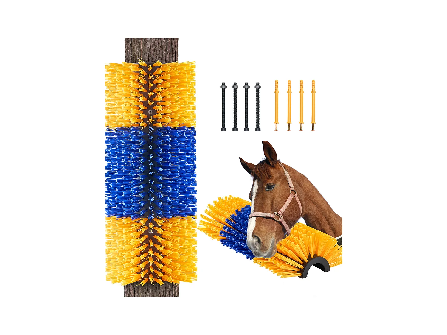Kratzbürste SucceBuy für Vieh 43cm zum Lösen von Juckreiz bei Pferden, Löst Juckreiz auf, hält Reinheit, verbessert das Pflegen