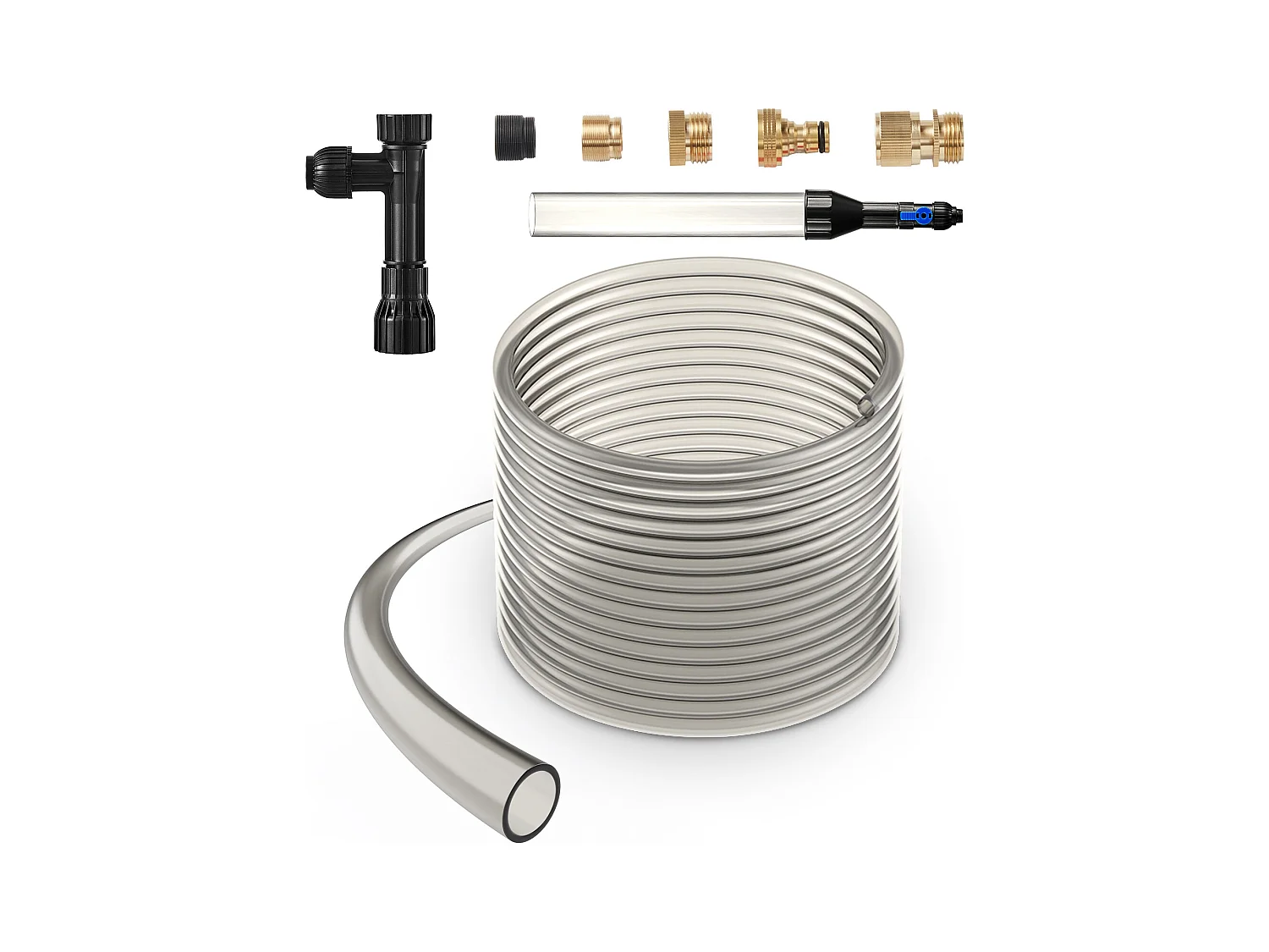 Aspirateur à Gravier pour Aquarium SucceBuy avec Tuyau PVC 10 m, Siphon pour Nettoyage Aquariums