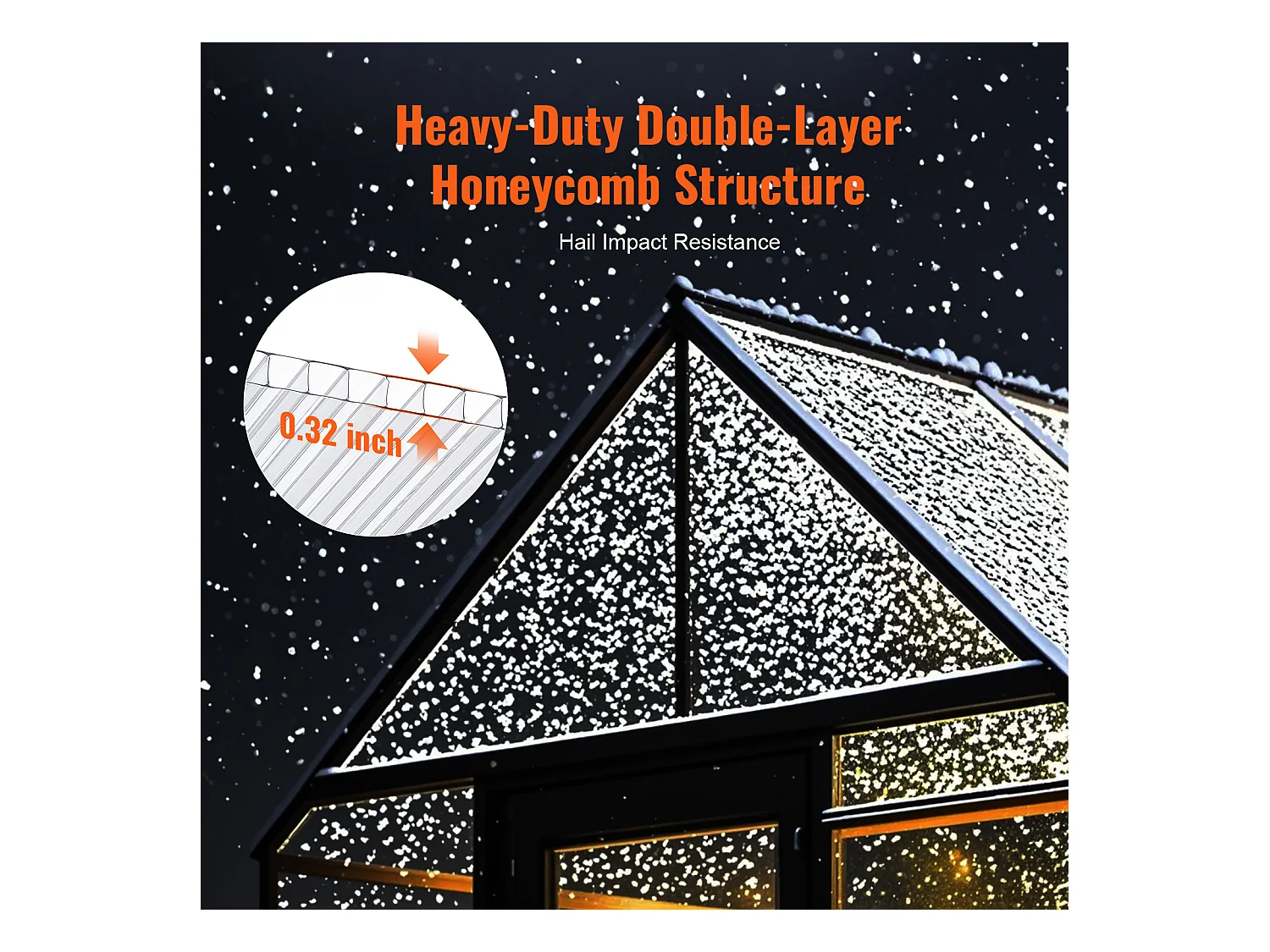 Kaspanelen SucceBuy van Polycarbonaat Set van 5, 61cm X 122 cm X 0.8 cm Dakplaten