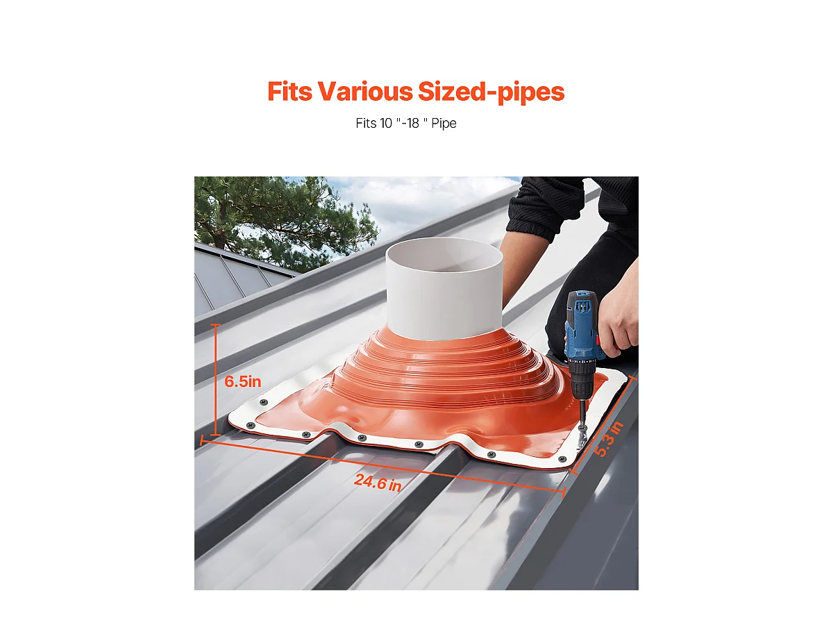 Botas de Solapa SucceBuy para Tubo de 25 a 46cm - Silicona Duradera - Alta Temperatura