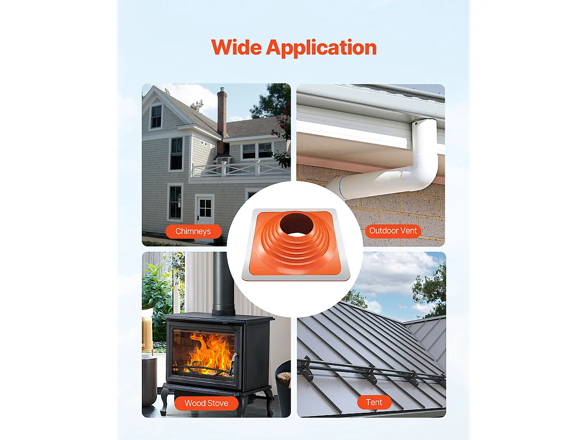 Botas de Solapa SucceBuy para Tubo de 25 a 46cm - Silicona Duradera - Alta Temperatura