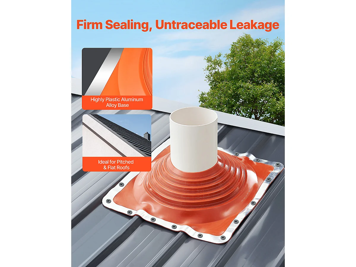 Bottes de Solin SucceBuy pour Tuyau de 25 à 46cm - Silicone Durable - Haute Température