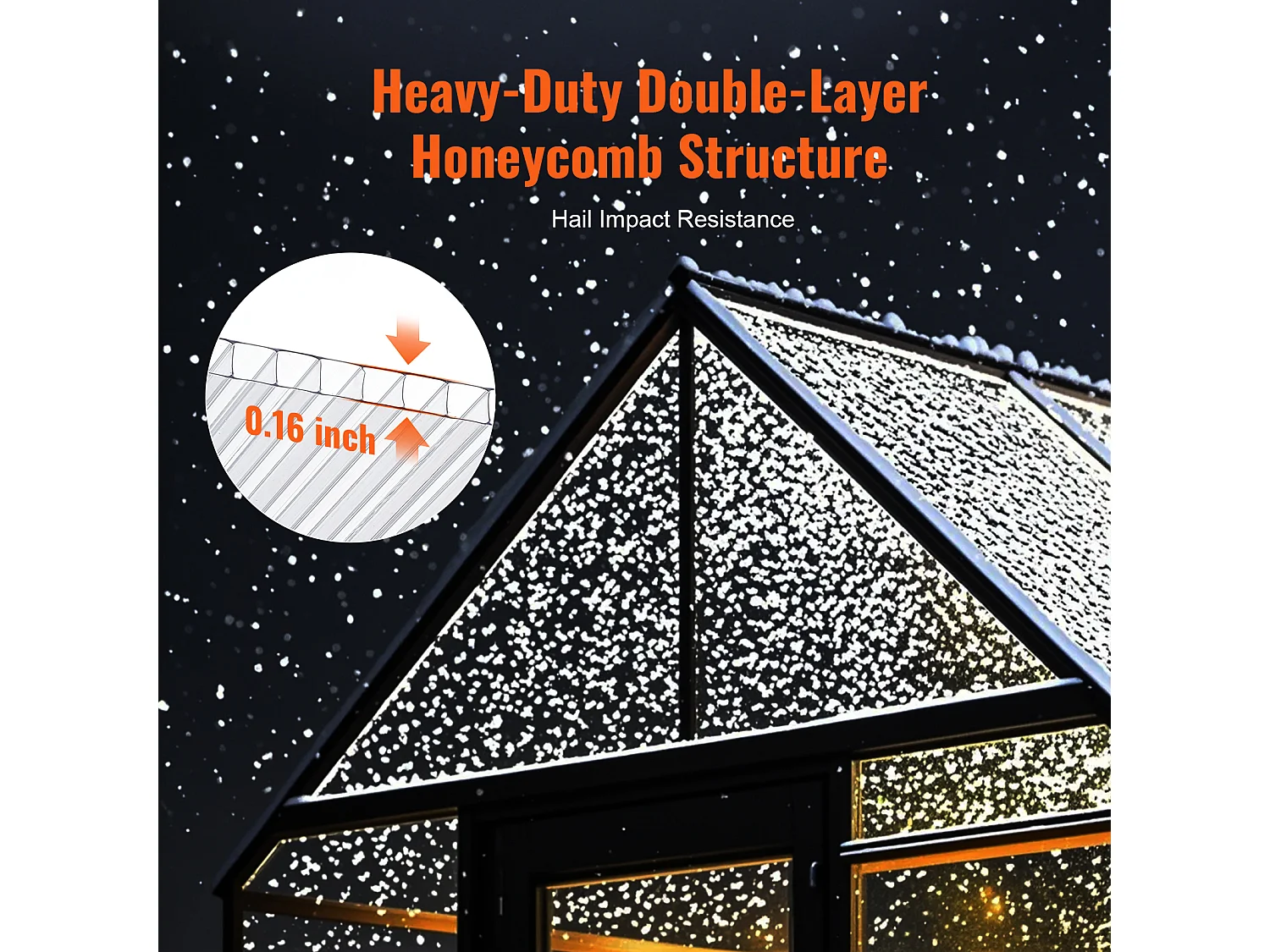 Panneaux de Serre SucceBuy en Polycarbonate Lot de 14, 61cm X 122 cm X 0.4 cm, Feuilles de Toit, Protection UV, Imperméable, Résistance aux Chocs pour Jardin