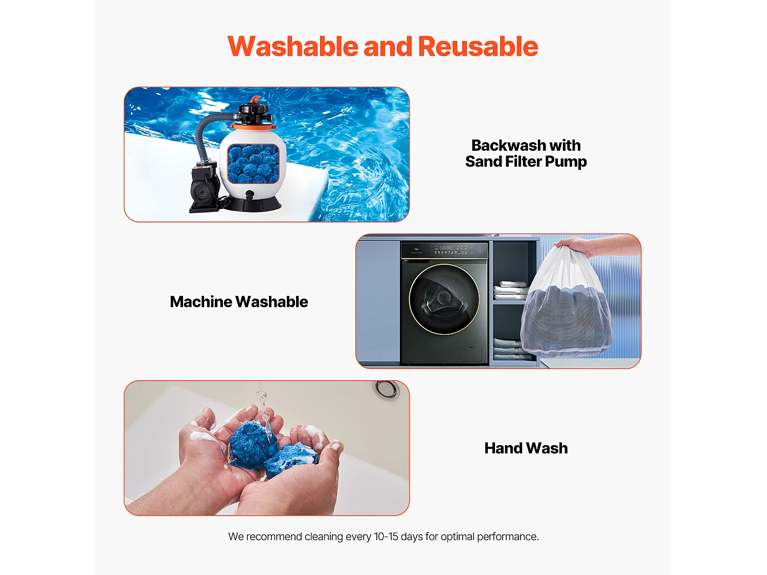 Boules de Filtre de Piscine SucceBuy, Médias de Filtre Bleus Réutilisables de Sable pour des Piscines, 1,4 kg