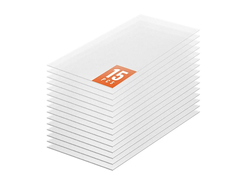 Panneaux de Serre SucceBuy en Polycarbonate Lot de 15, 61cm X 122 cm x 0.6cm Feuilles de Toit