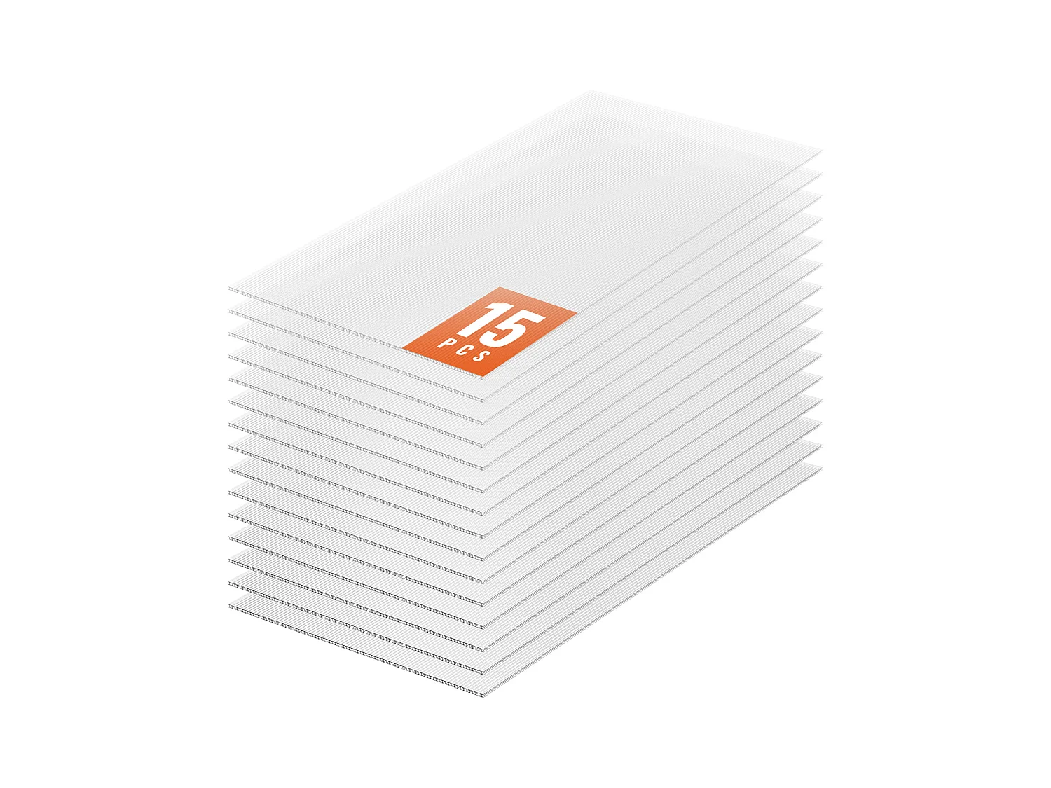 Paneles de Invernadero SucceBuy de Policarbonato Lote de 15, 61cm X 122 cm x 0.6cm Hojas de Techo