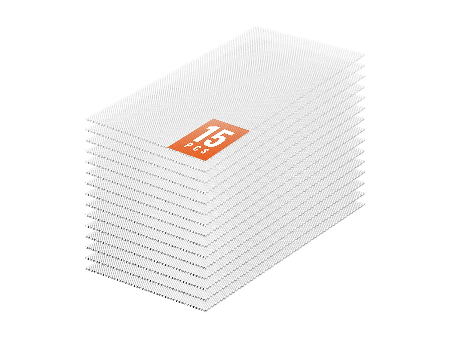 Panneaux de Serre SucceBuy en Polycarbonate Lot de 15, 61cm X 122 cm x 0.6cm Feuilles de Toit