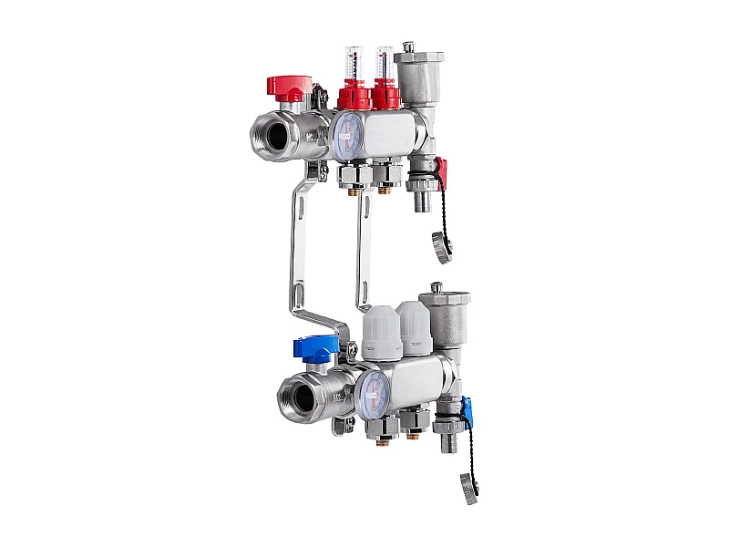 Set für Fußbodenheizung SucceBuy mit Strahlungswärme-Kollektor mit 2 Abgängen und PEX-Rohren 2.54/5.08cm