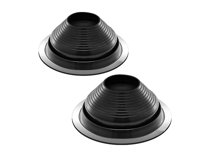 Kołnierze Uszczelniające do Rur SucceBuy Zestaw 2 Szt. do Rur Dachowych od 15 do 28 cm, Elastyczny EPDM, Odporny na Wysokie Temperatury, Podstawa z Trwałego Metalu