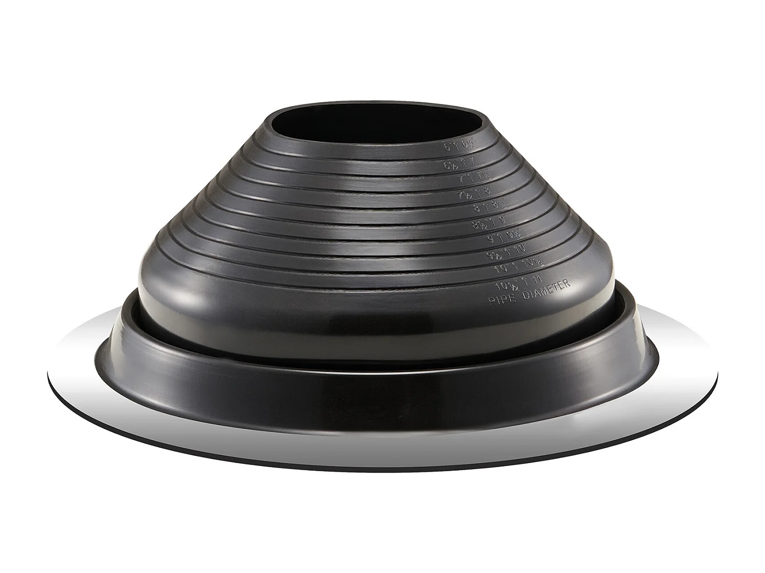 Bottes de Solin pour Tuyaux SucceBuy Lot de 2 de Toit pour Tuyaux de 15 à 28 cm, EDPM Flexible, Résistant aux Hautes Températures, Base en Métal Durable