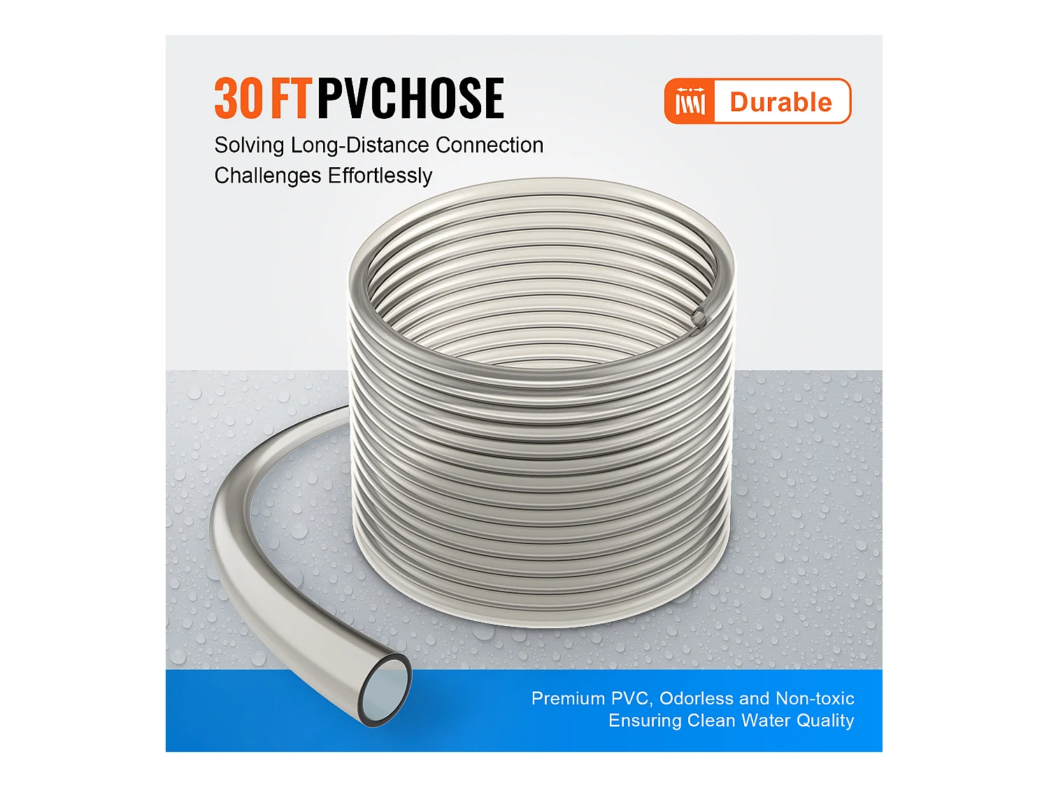 Aspirateur à Gravier pour Aquarium SucceBuy, Siphon en Tuyau PVC 9,1 m pour Nettoyage Aquariums