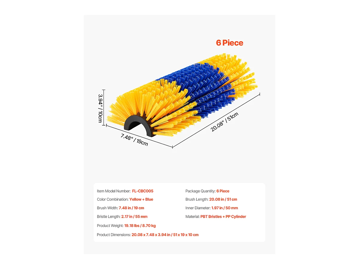 Brosses à Gratter SucceBuy Lot de 6 pour Bétail 51cm pour Tous les Animaux d'Élevage, Soulage les Démangeaisons, Garde Propre, Améliore le Toilettage