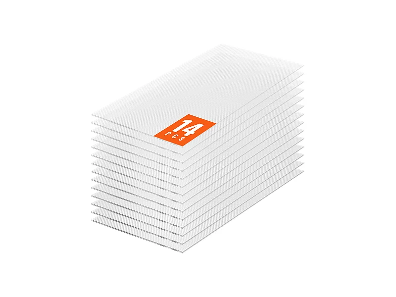 Kaspanelen SucceBuy van Polycarbonaat Set van 14, 61cm X 122 cm X 0.8 cm, Dakplaten, UV-Bescherming, Waterdicht, Slagvast voor Tuin