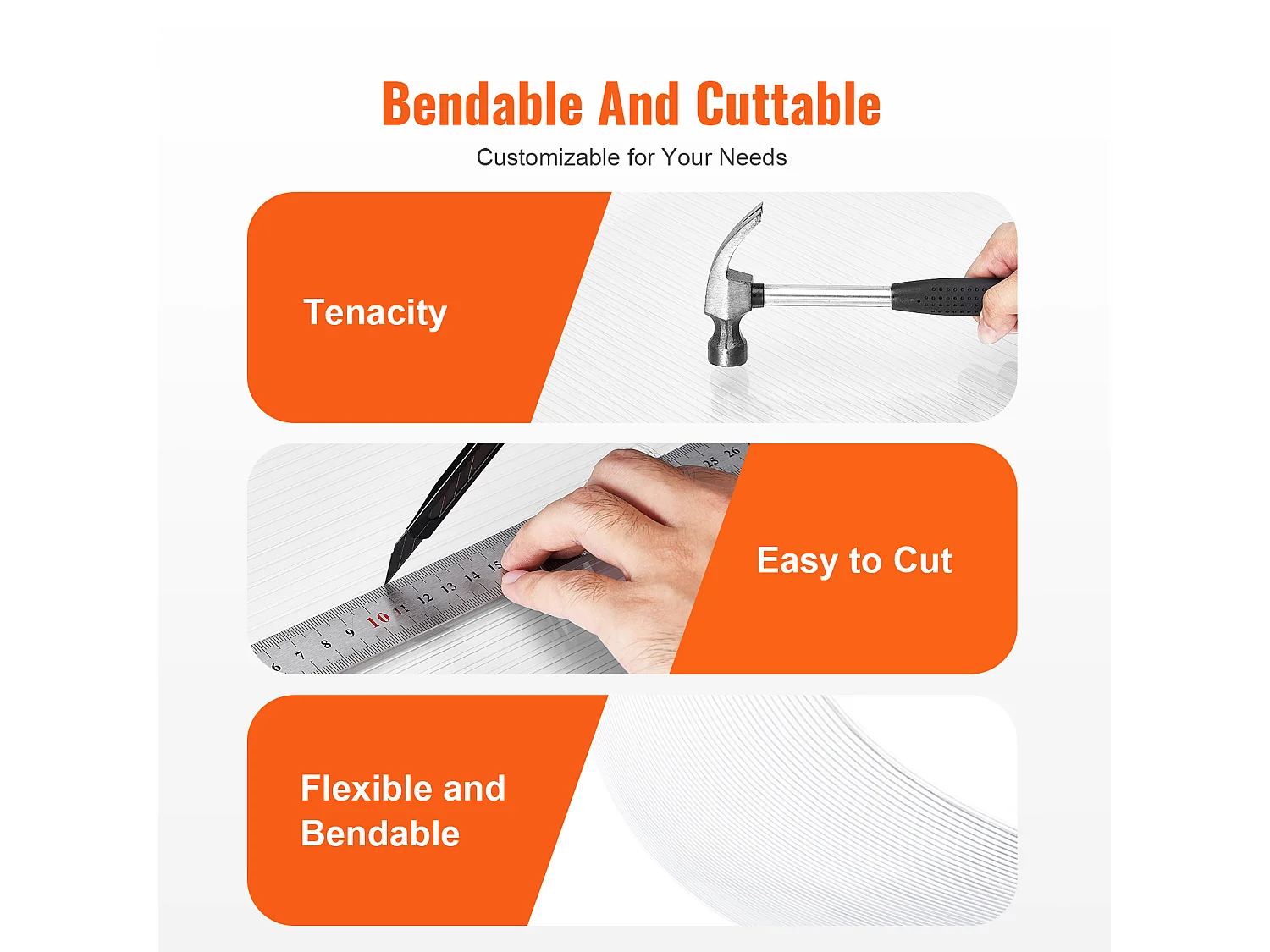 Panneaux de Serre SucceBuy en Polycarbonate Lot de 14, 61cm X 122 cm X 0.8 cm, Feuilles de Toit, Protection UV, Imperméable, Résistance aux Chocs pour Jardin